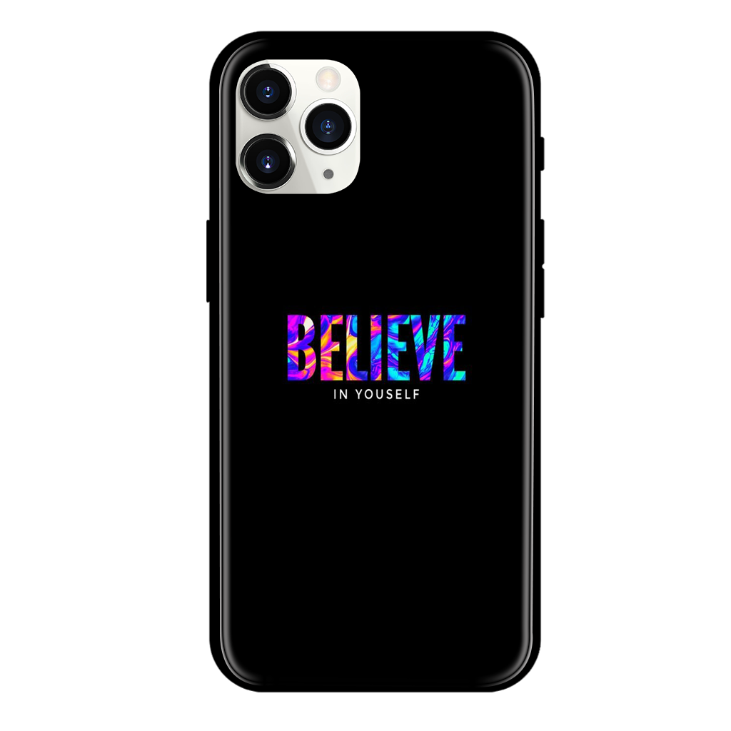 Believe Print Glass Case
