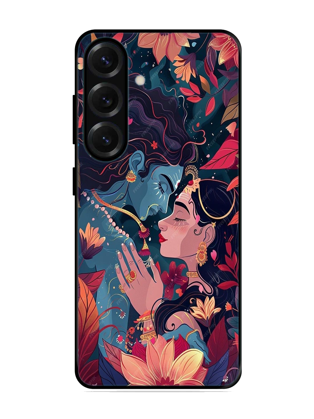Radha Krishna Print Glass Case for Samsung S25 (A115)