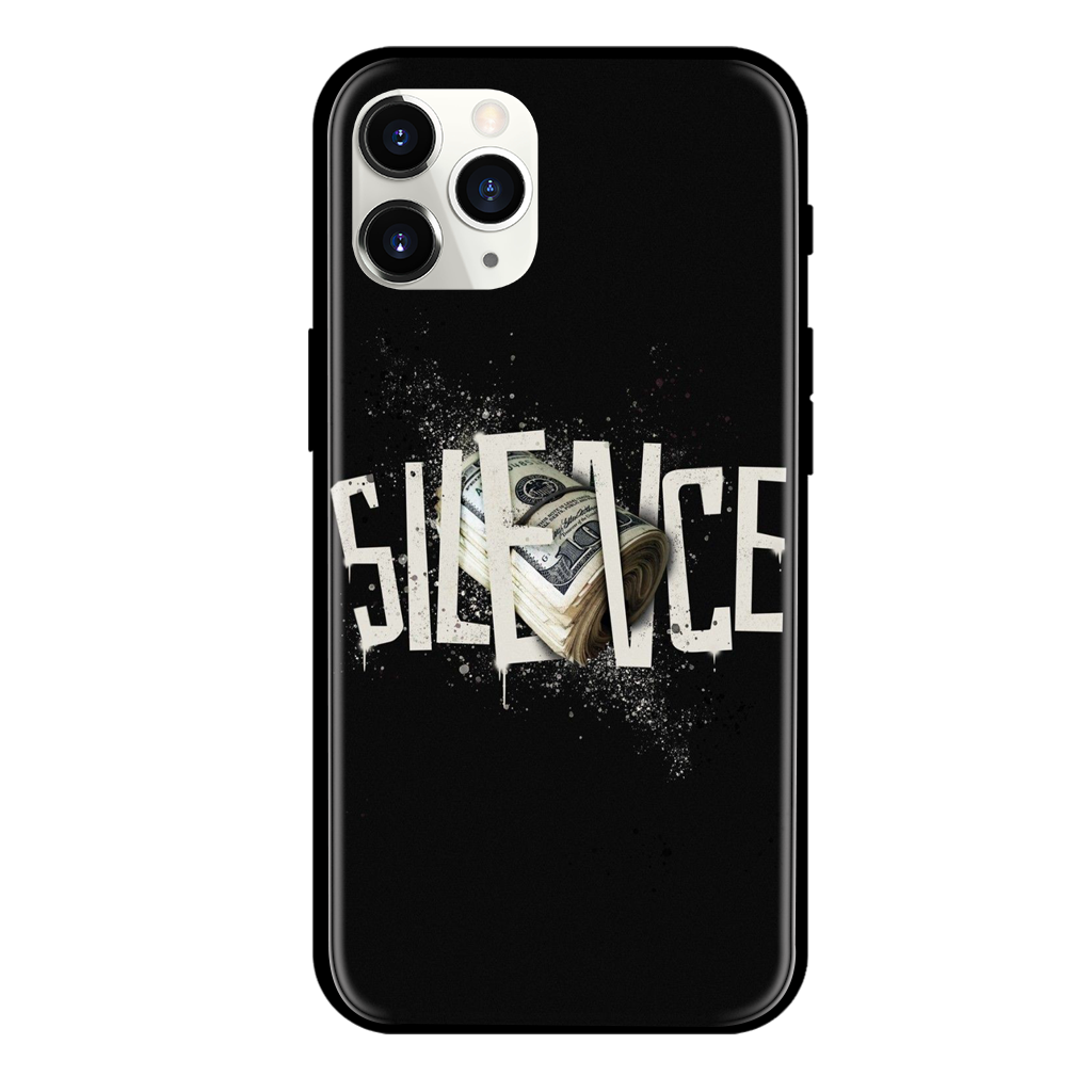 Silence Print Glass Case