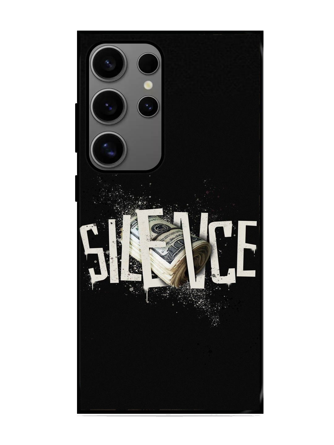 Silence Print Glass Case for Samsung S24 Ultra (A14)