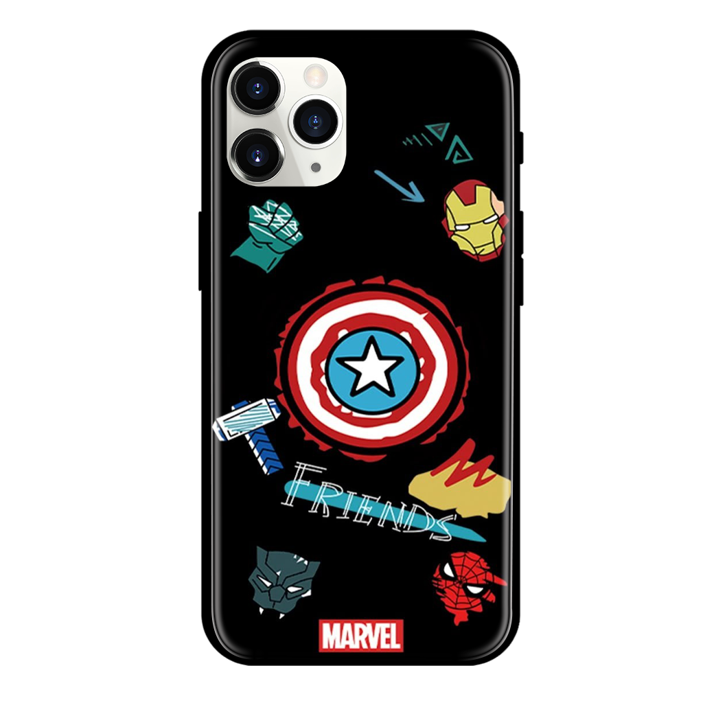 Captain America Print Glass Case