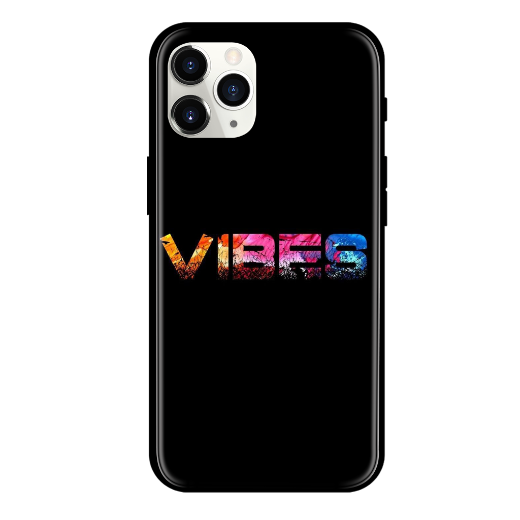 Vibes Print Glass Case