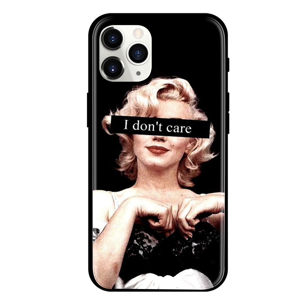 I Don't Care Print Glass Case