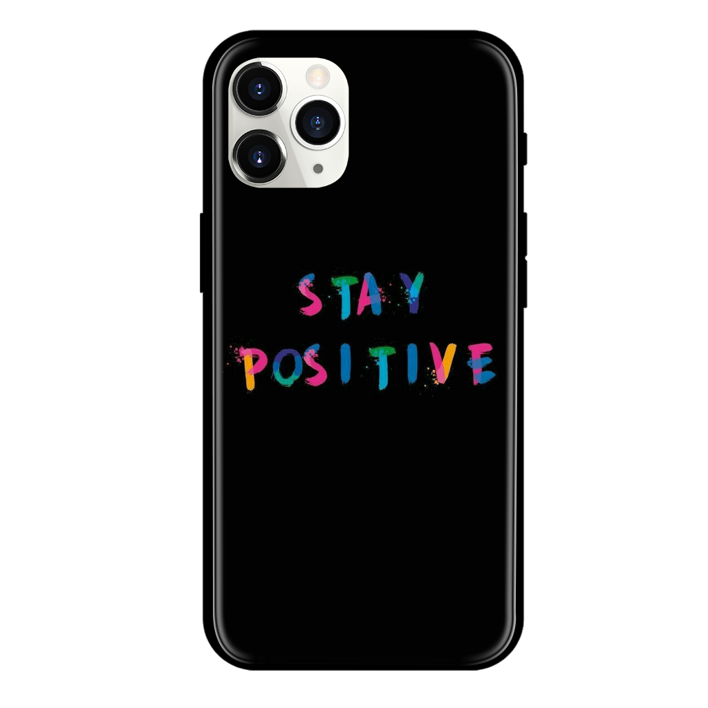 Stay Positive Print Glass Case (A6)