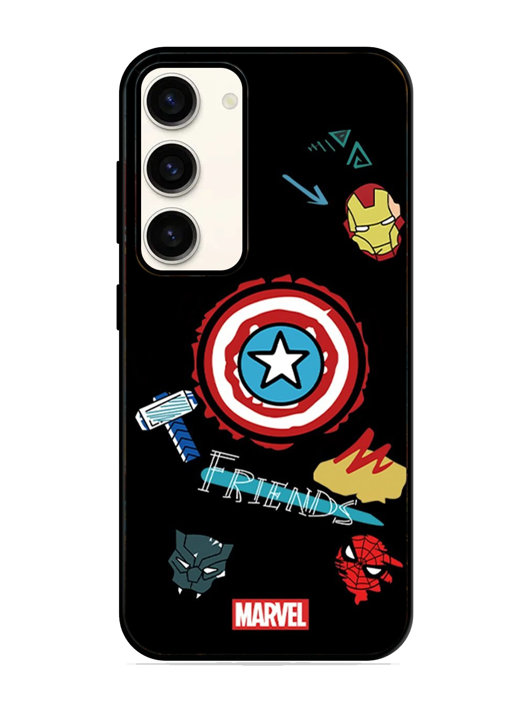 Marvel Print Glass Case for Samsung S23 (a30)