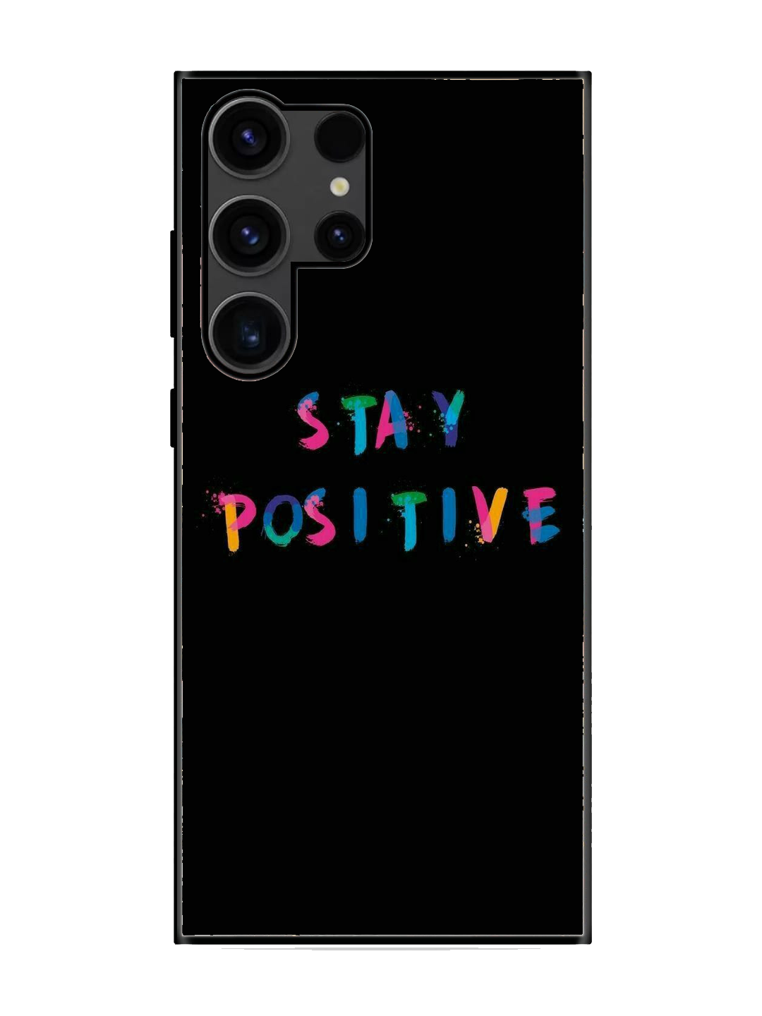 Stay Positive Print Glass Case (A6)