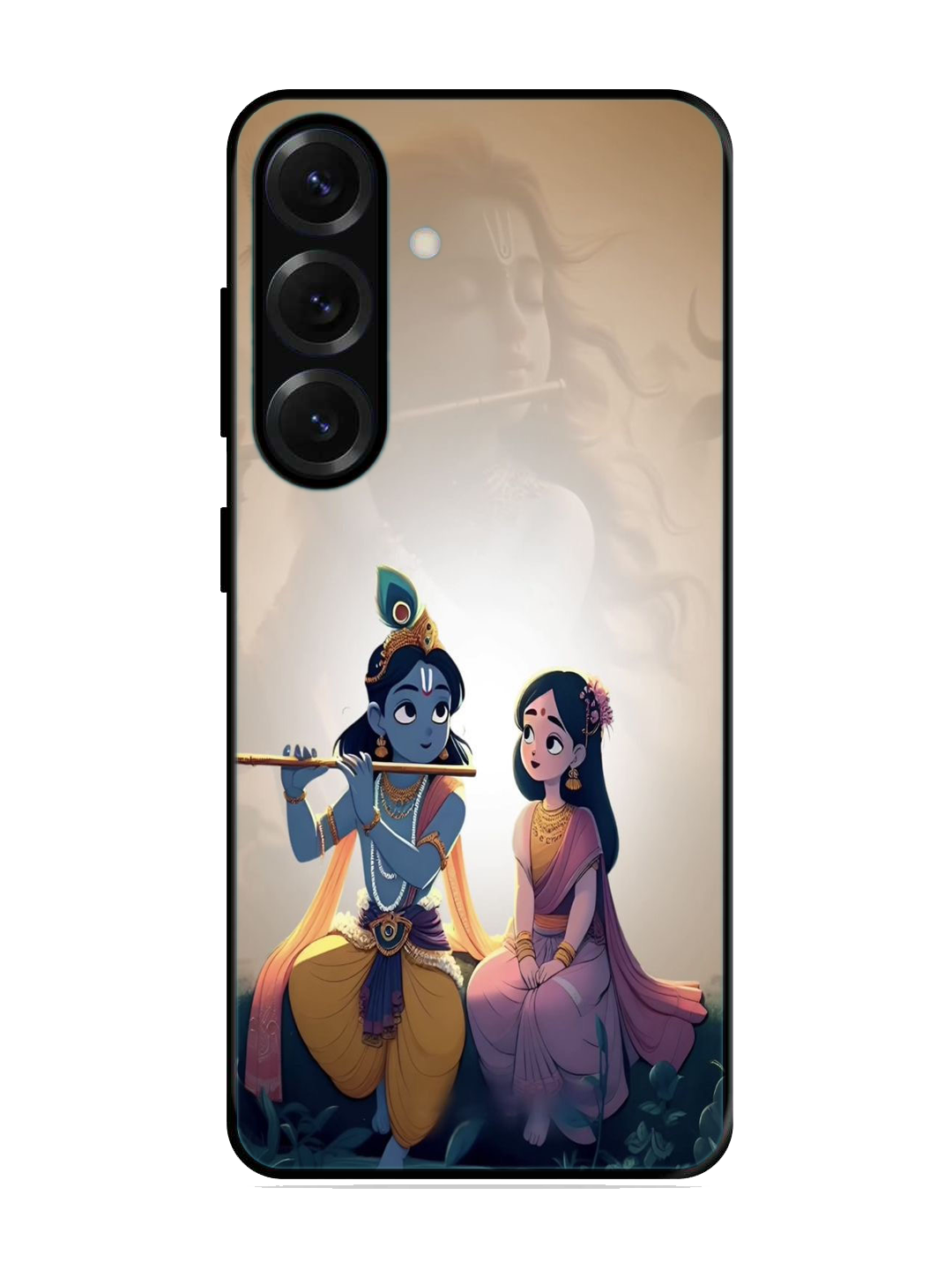 Radha Krishna Print Glass Case for Samsung S25 (A108)