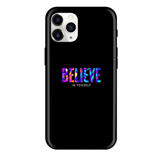Believe Print Glass Case