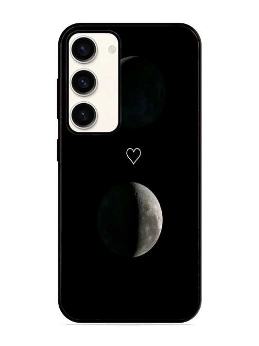 Moon Print Glass Case for Samsung S23 (a105)
