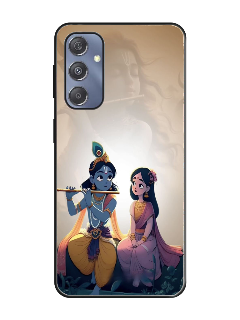 Radha Krishna Print Glass Case for Samsung S24 (a108)