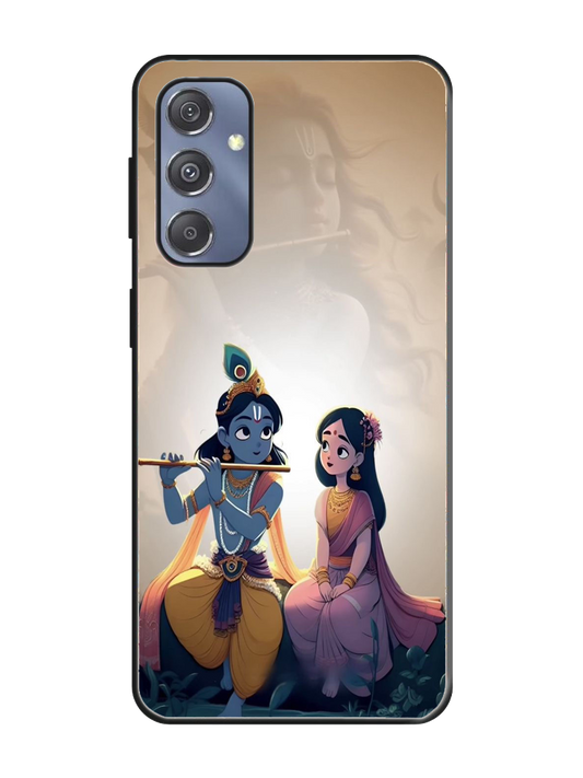Radha Krishna Print Glass Case for Samsung S24 (a108)