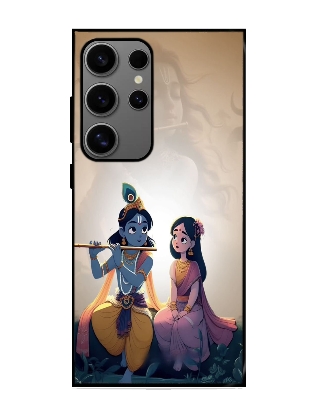 Radha Krishna Print Glass Case for Samsung S24 Ultra (A108)