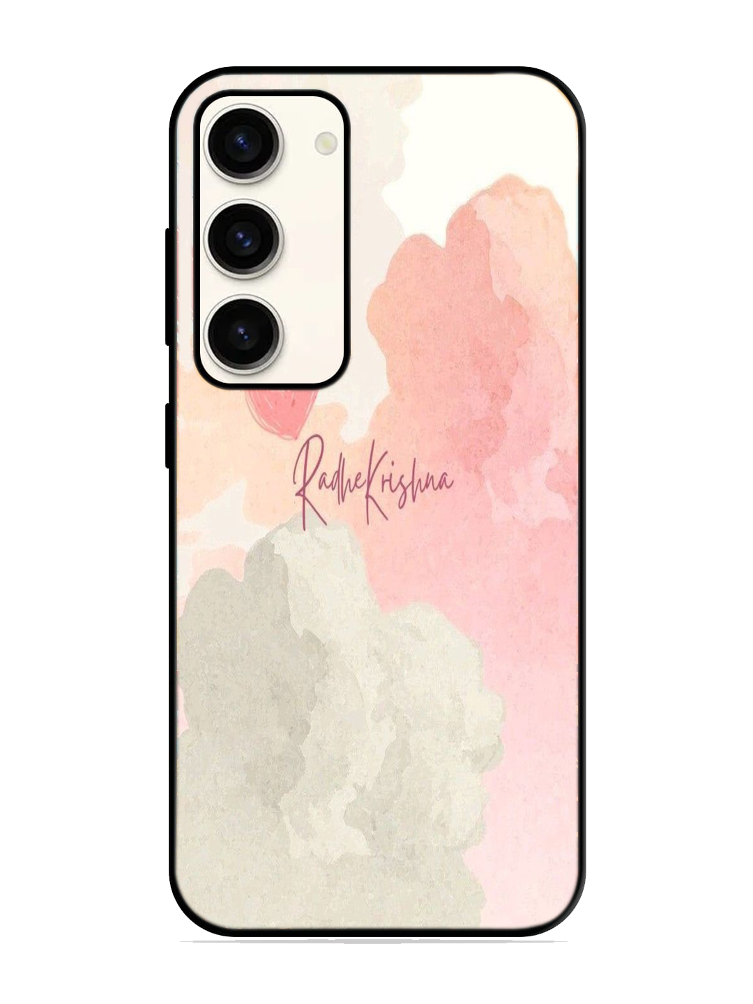 Radha Krishna Print Glass Case for Samsung S23 (a110)