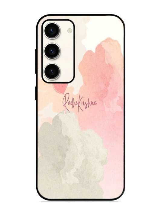 Radha Krishna Print Glass Case for Samsung S23 (a110)