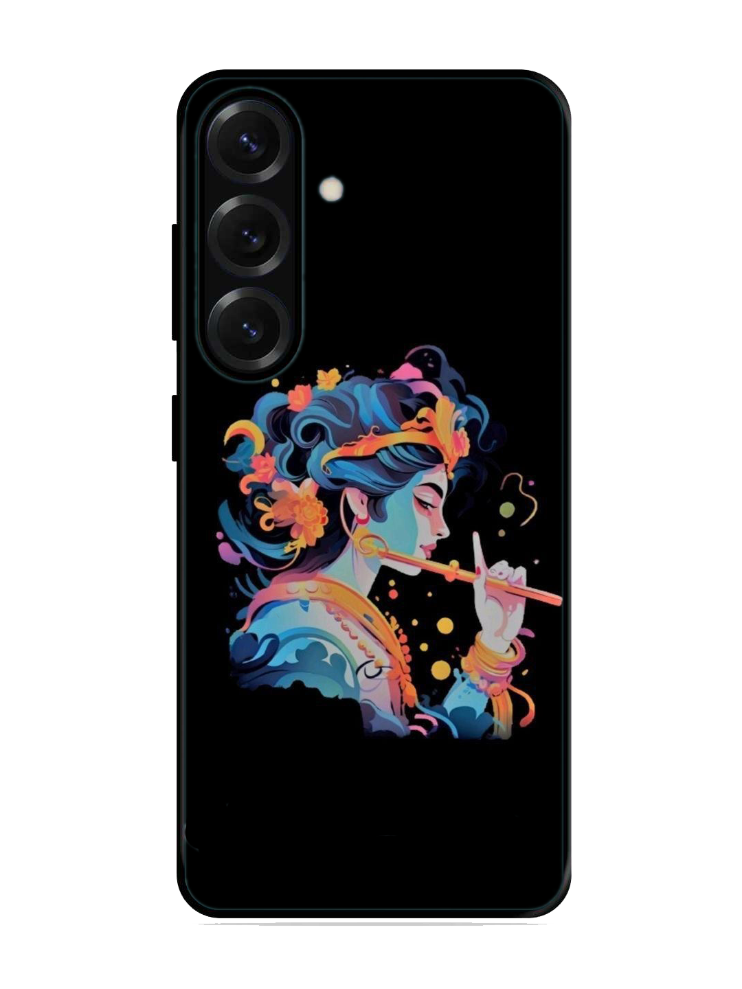 Lord Krishna Print Glass Case for Samsung S25 (A112)