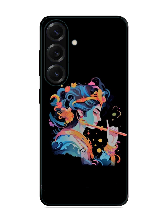 Lord Krishna Print Glass Case for Samsung S25 (A112)