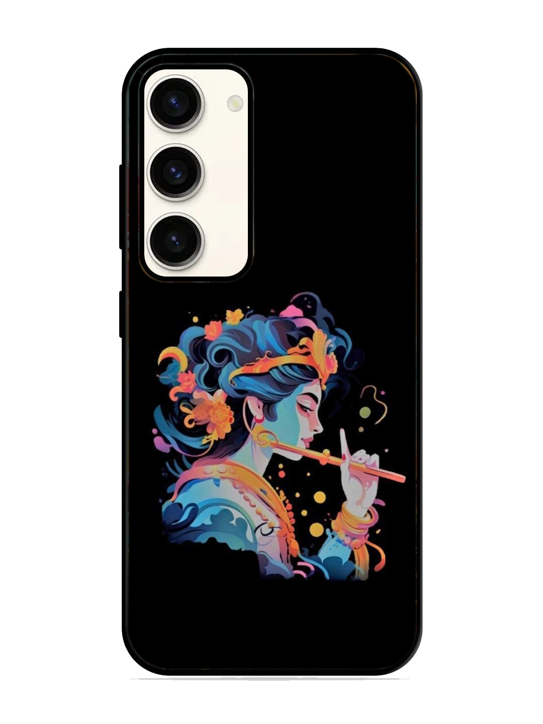 Lord Krishna Print Glass Case for Samsung S23 (a112)