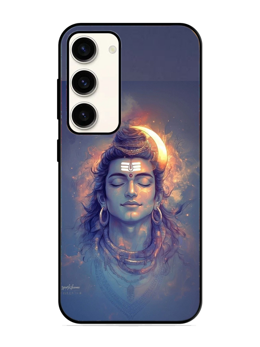 Lord Shiva Print Glass Case for Samsung S23 (a119)