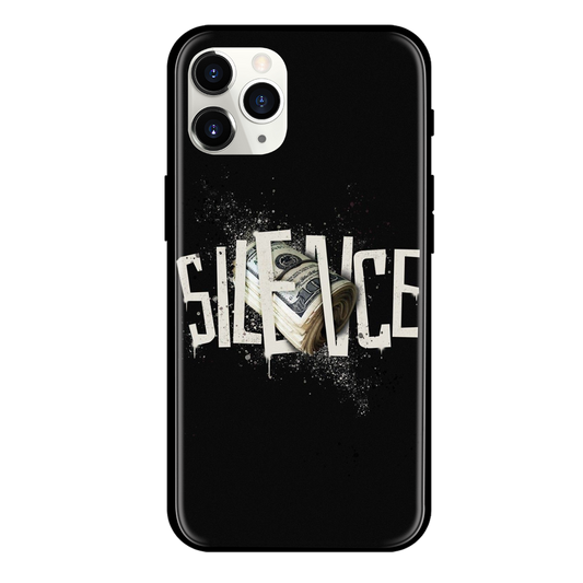 Silence Print Glass Case