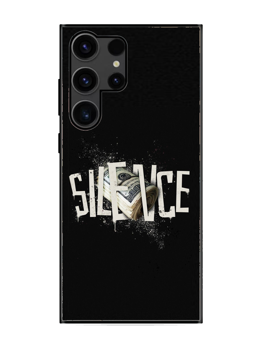 Silence Print Premium Glass Case for Samsung S23 Ultra (a14)