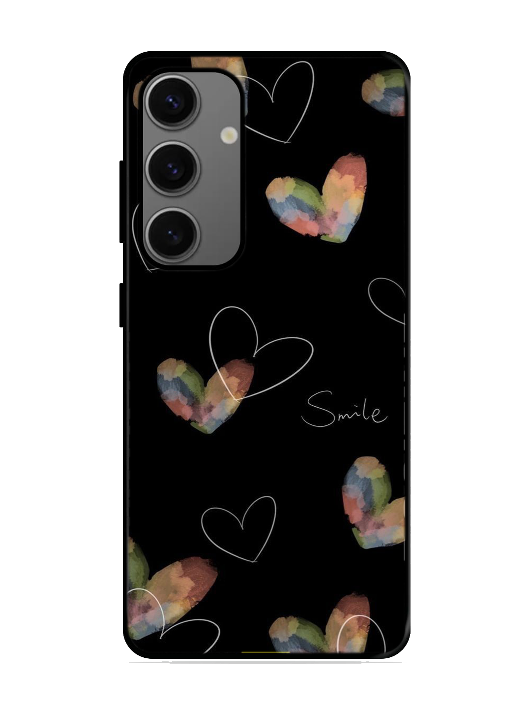 Heart Print Glass Case for Samsung S24 (a17)