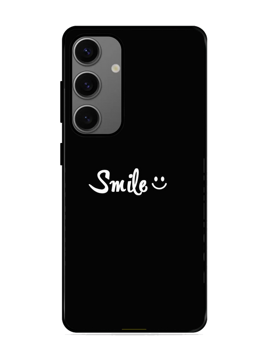 Smile Print Glass Case for Samsung S24 (a19)