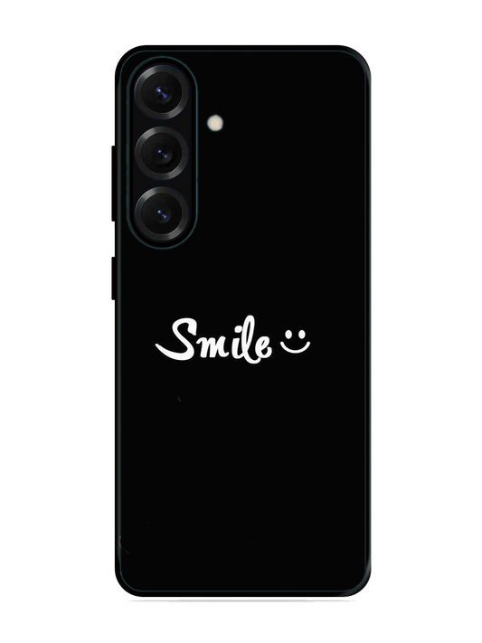 Smile Print Glass Case for Samsung S25 (A19)