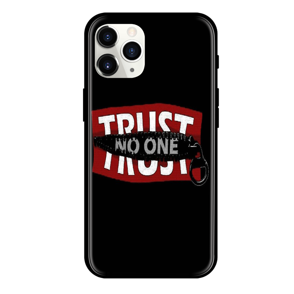 Trust No One Print Glass Case