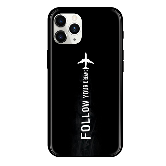 Follow Your Dreams Print Glass Case