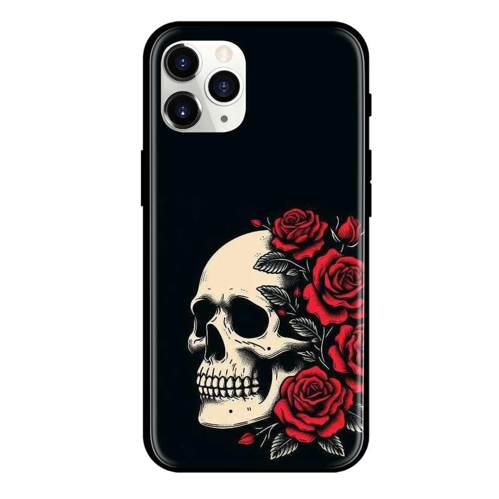 Skull Print Glass Case