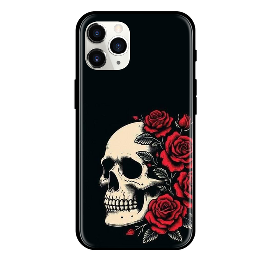 Skull Print Glass Case