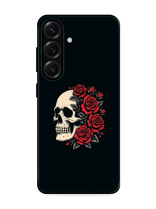 Skull Print Glass Case for Samsung S25 (A26)