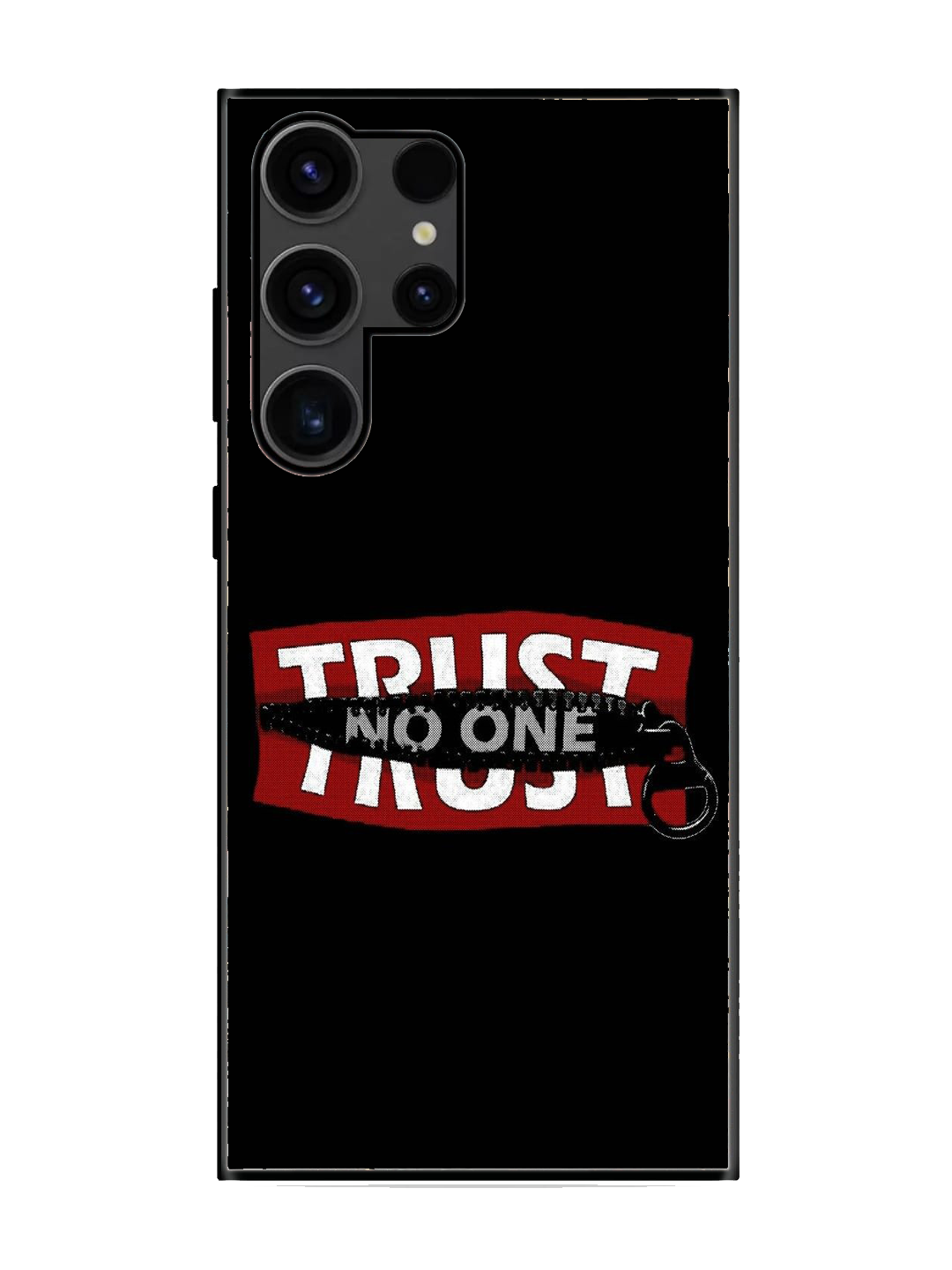 Trust No One Print Premium Glass Case for Samsung S23 Ultra (a2)