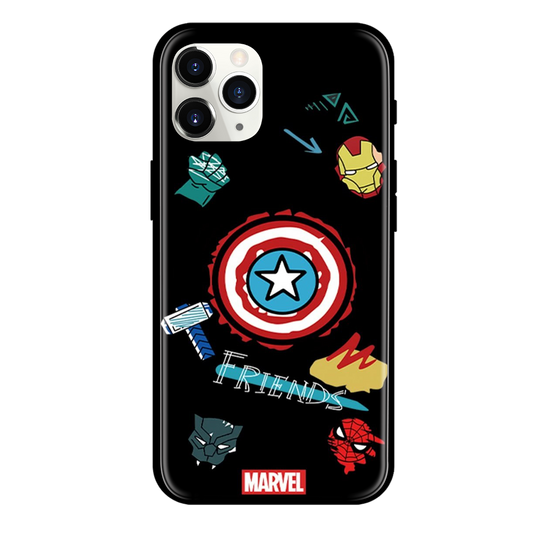 Captain America Print Glass Case