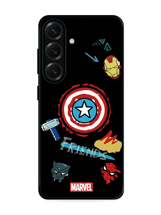 Marvel Print Glass Case for Samsung S25 (A30)