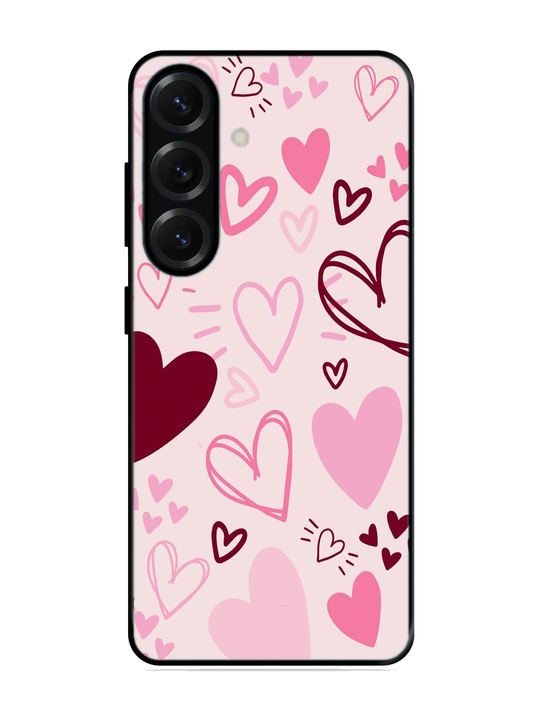 Heart Print Glass Case for Samsung S25 (A31)