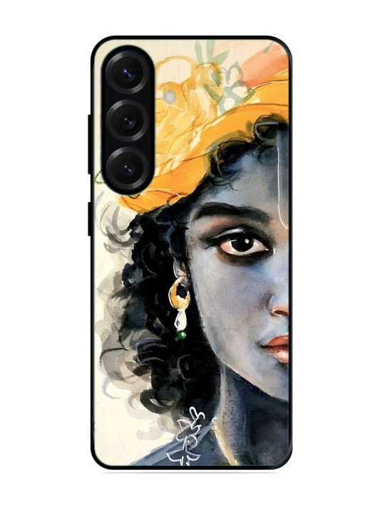 Lord Krishna Print Glass Case for Samsung S25 (A38)