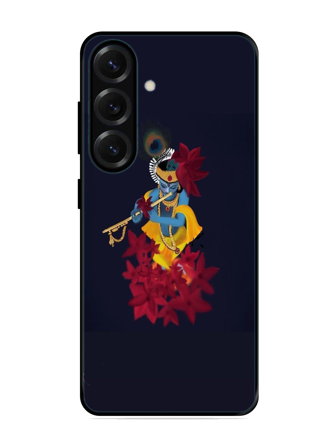 Lord Krishna Print Glass Case for Samsung S25 (a39)