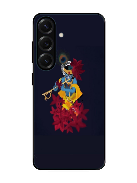 Lord Krishna Print Glass Case for Samsung S25 (a39)