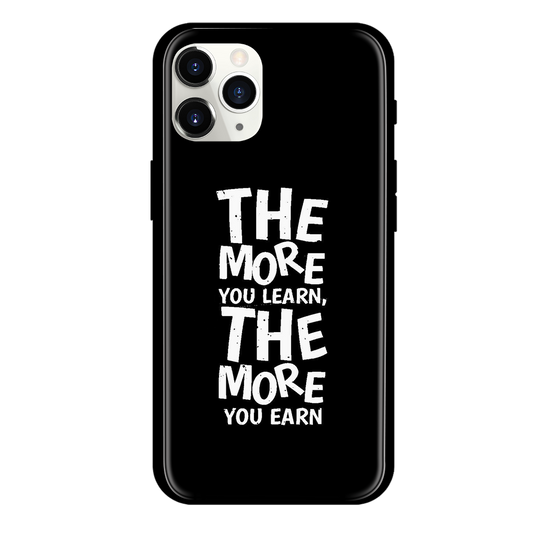 The More You Learn Print Glass Case