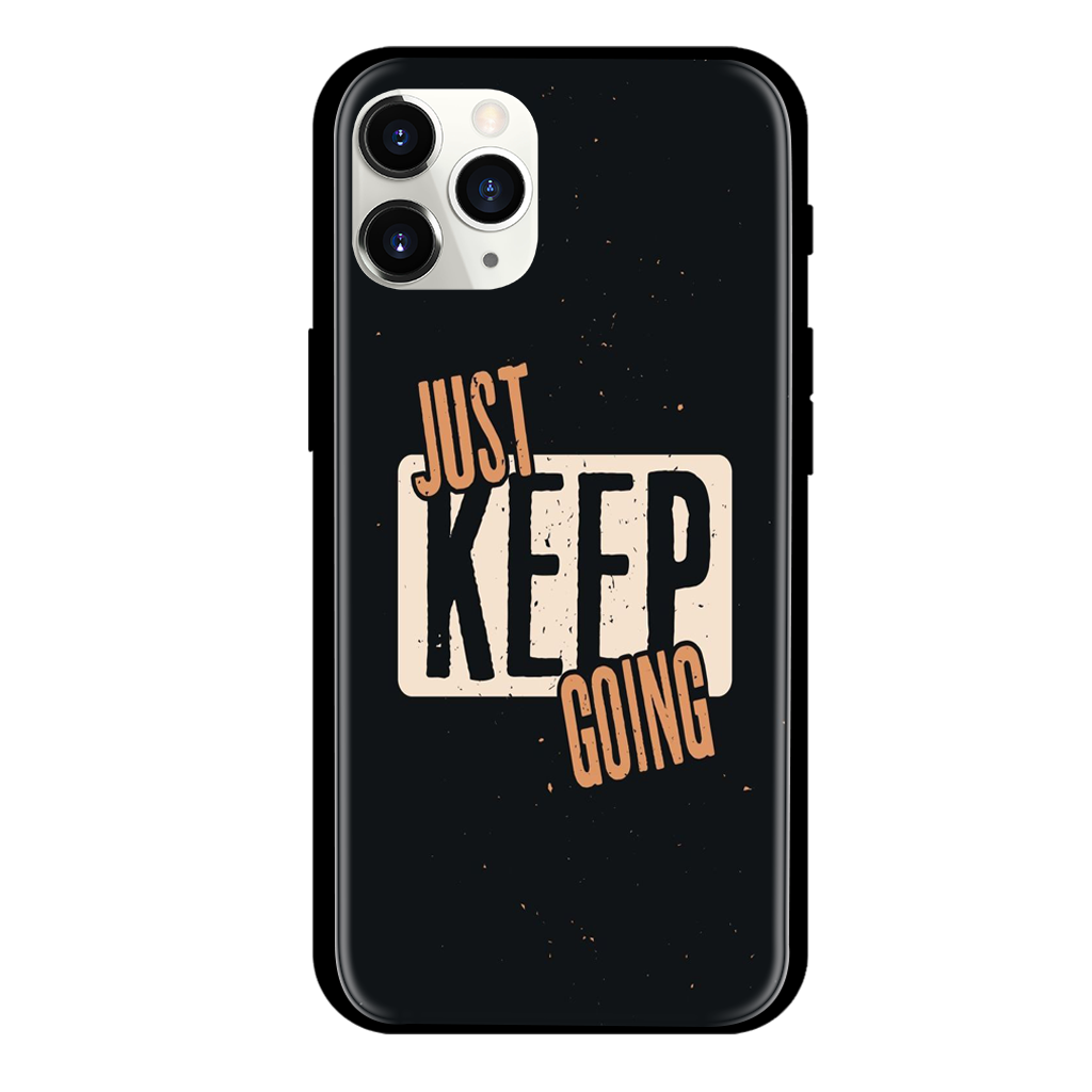 Just Keep Going Print Glass Case
