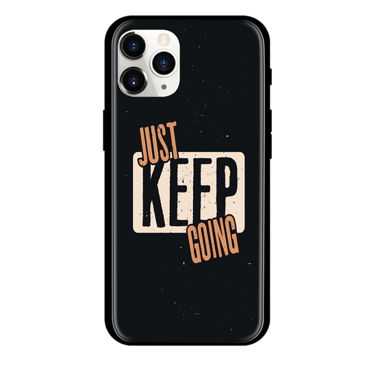 Just Keep Going Print Glass Case