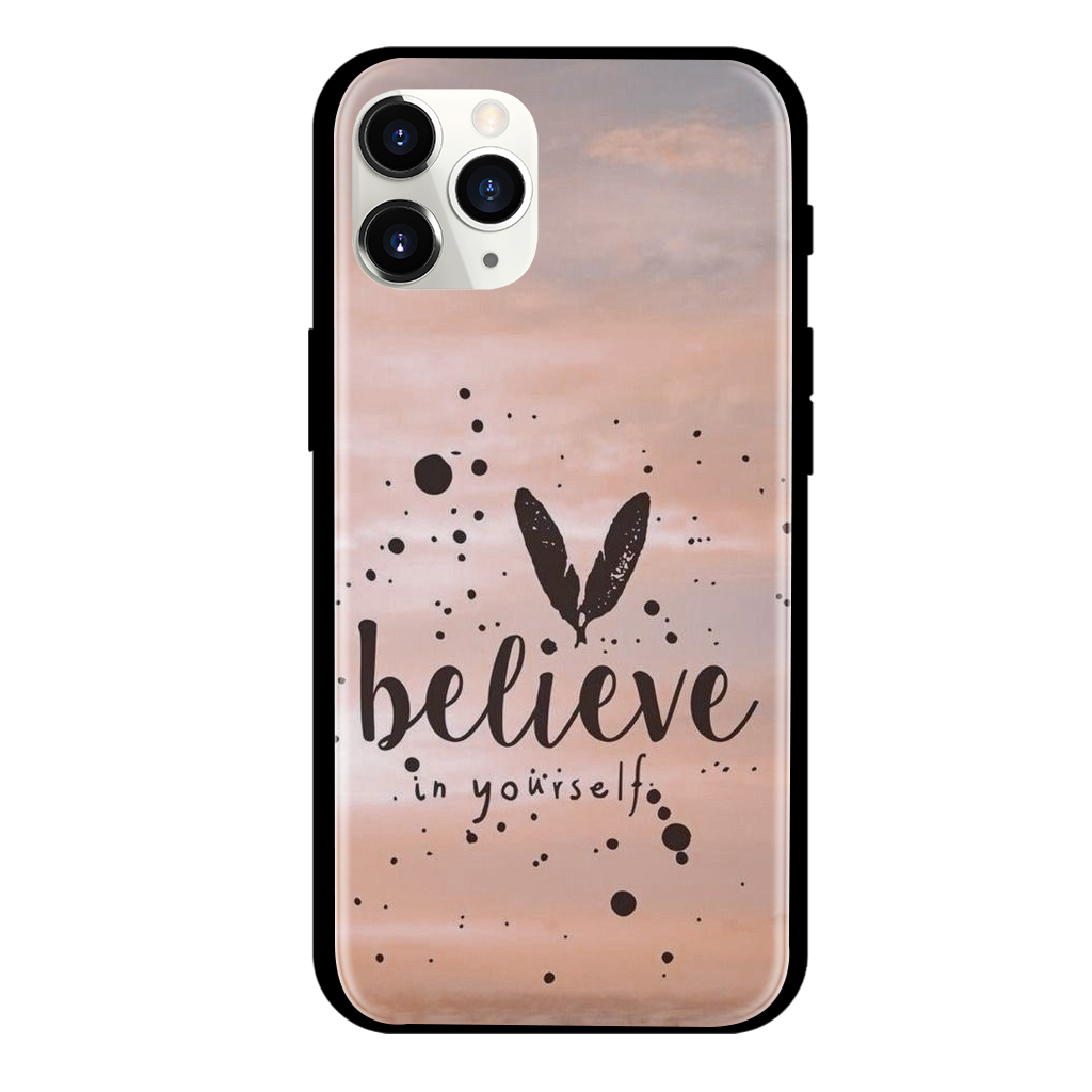 Believe Print Glass Case