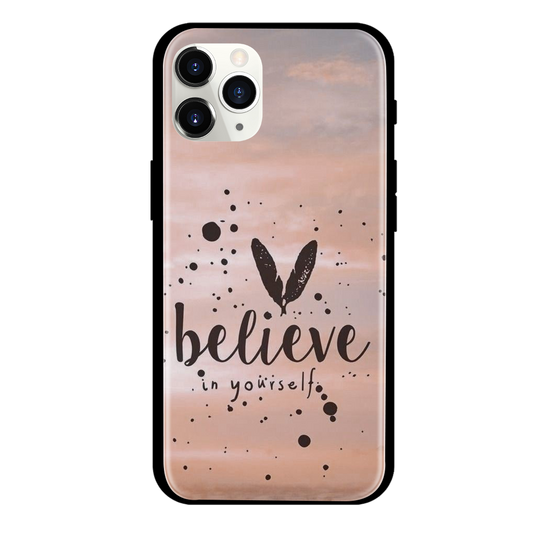 Believe Print Glass Case