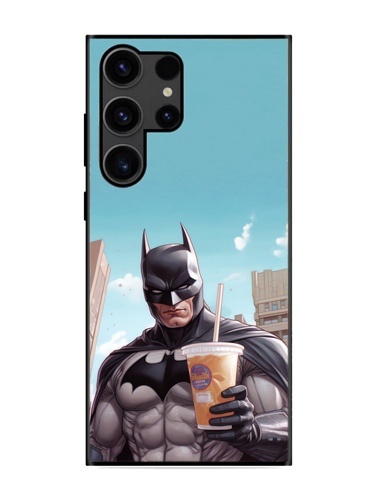Batman Print Glass Case for Samsung S23 Ultra (a46)