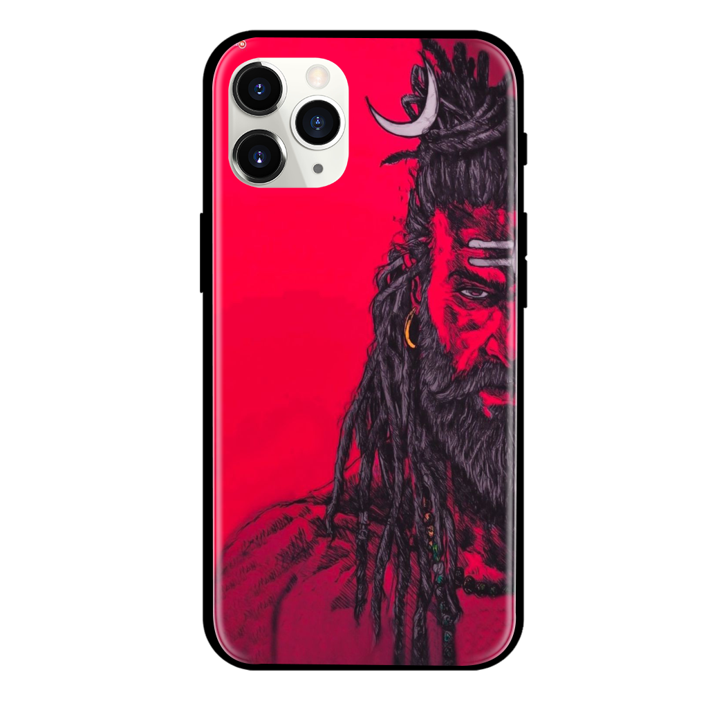 Lord Mahadev Print Glass Case
