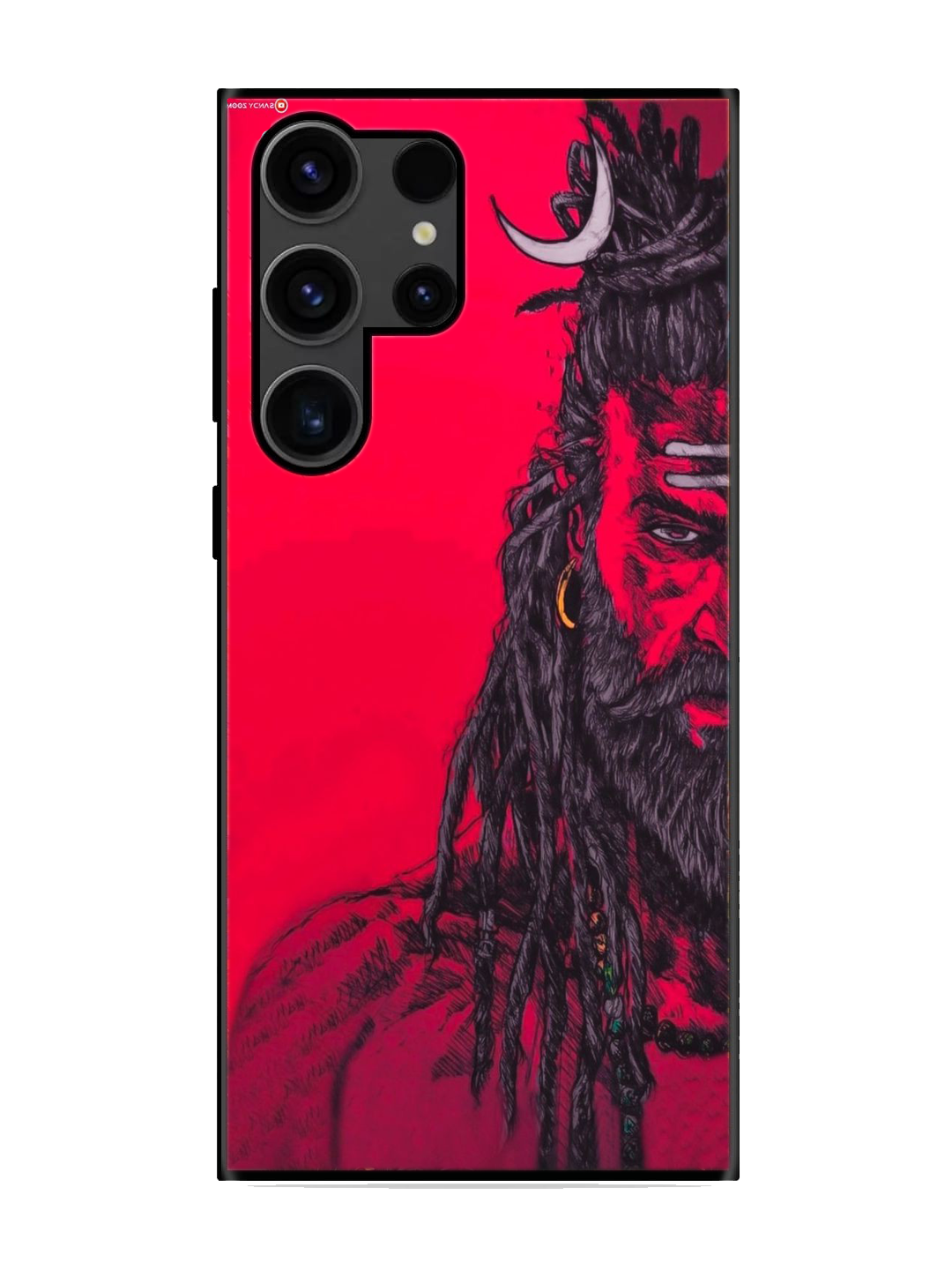Lord Shiva Print Glass Case for Samsung S23 Ultra (a47)