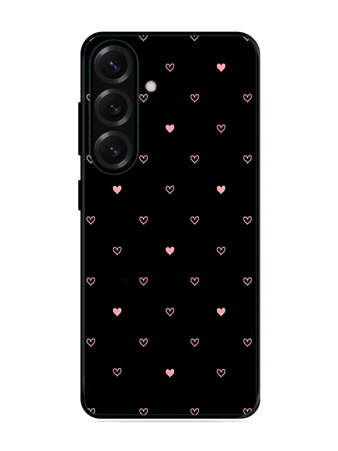 Heart Print Glass Case for Samsung S25 (A4)