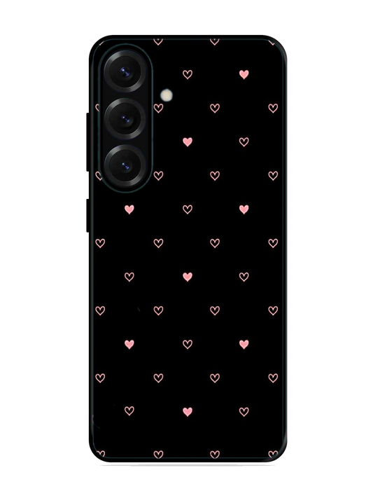 Heart Print Glass Case for Samsung S25 (A4)