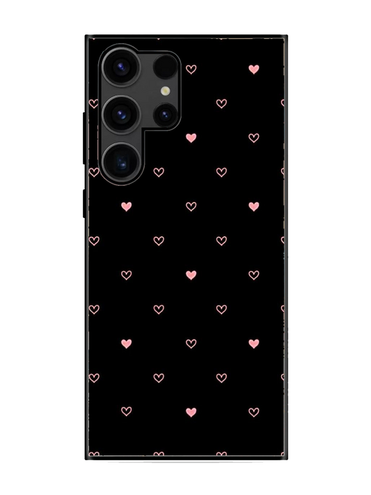 Heart Print Premium Glass Case for Samsung S23 Ultra (a4)
